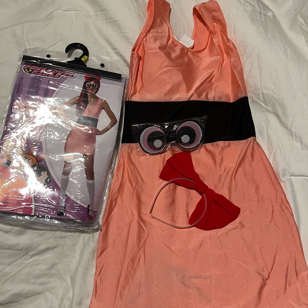 The Powerpuff Girls blossom dress, Bow, and glasses included. New never used